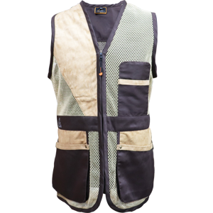 Skeet competition shooting vest - Brown Color Front View